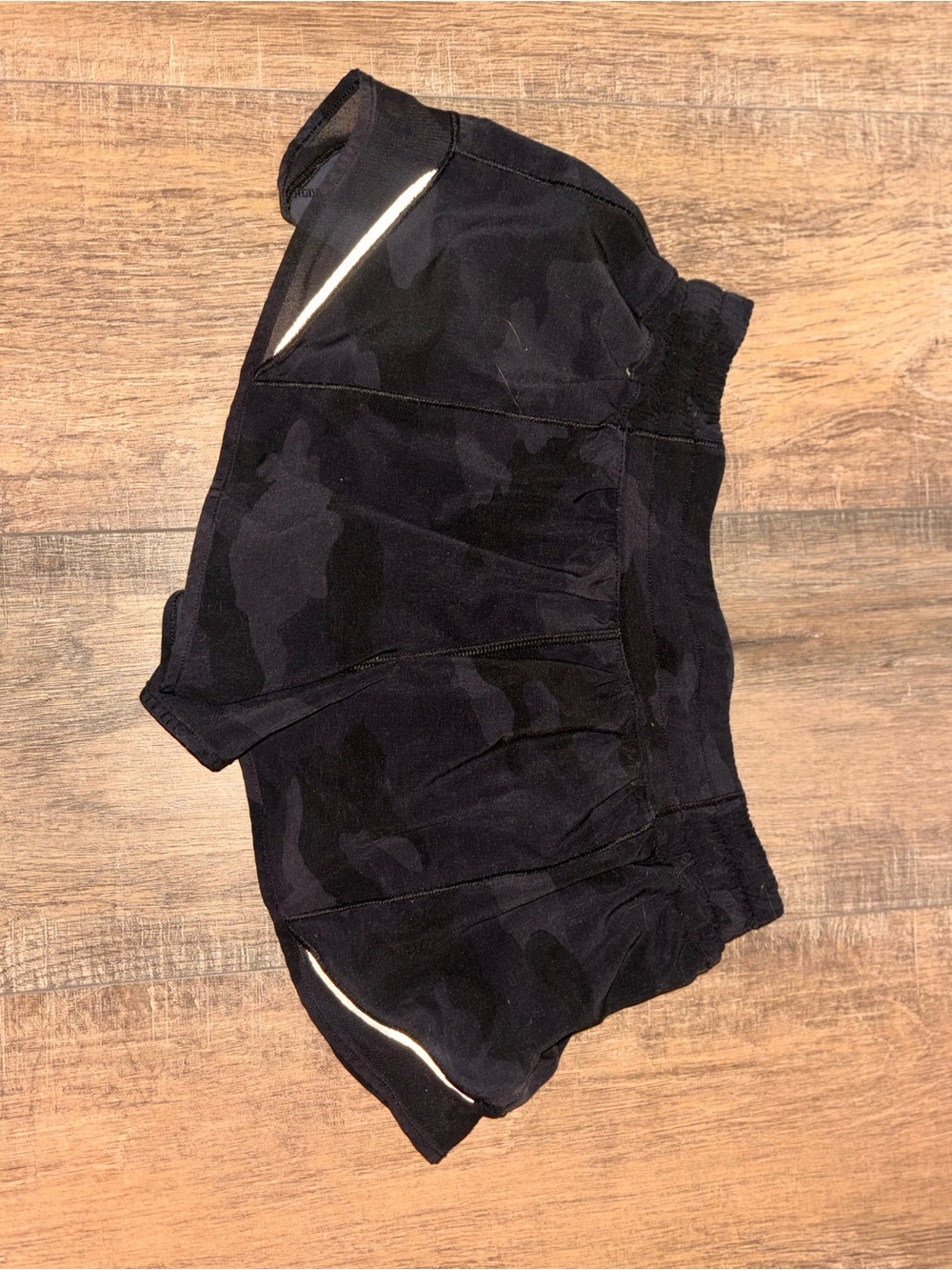 lululemon athletica Black Camo Athletic Shorts with Reflective Trim